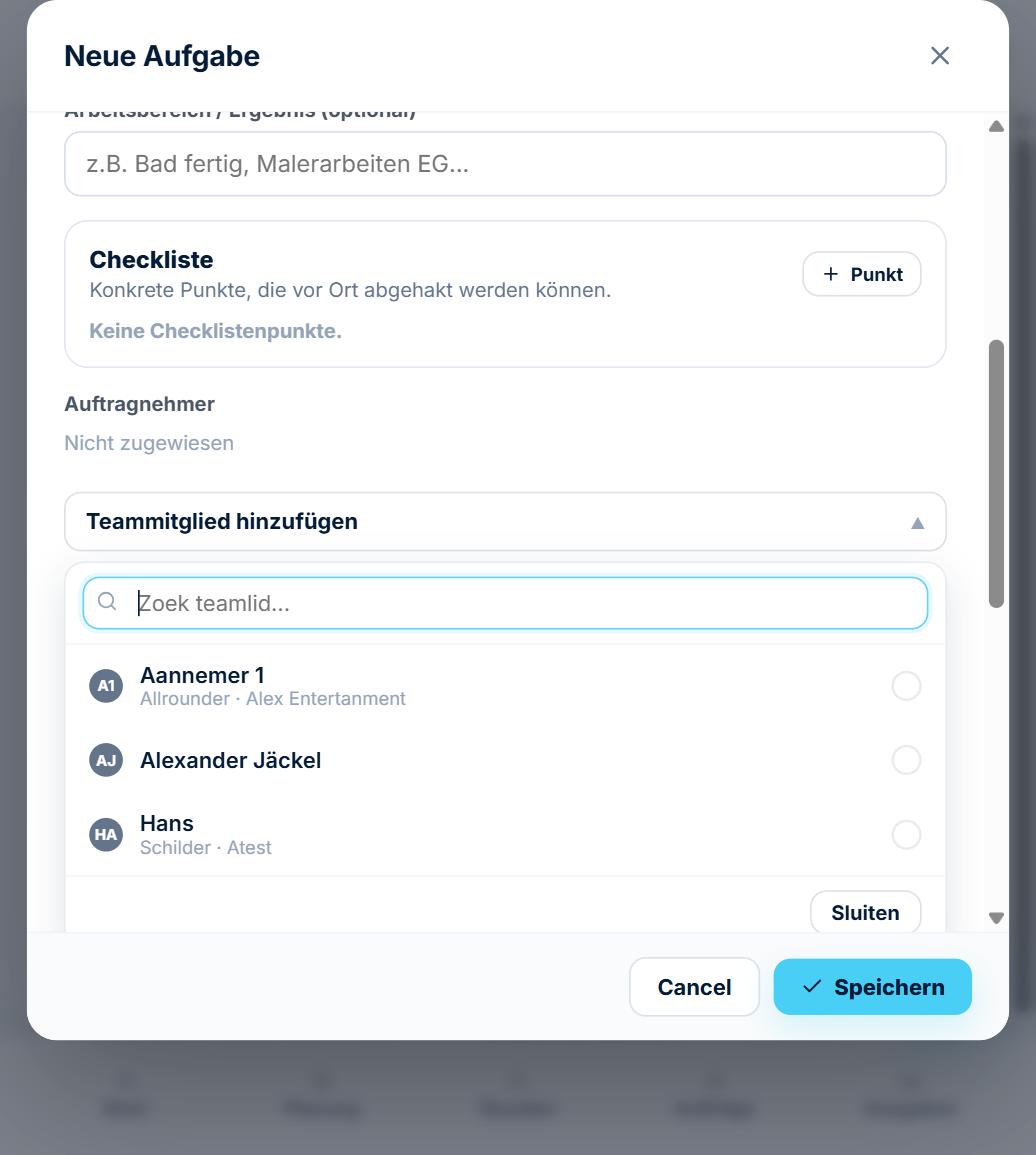 Assign team member